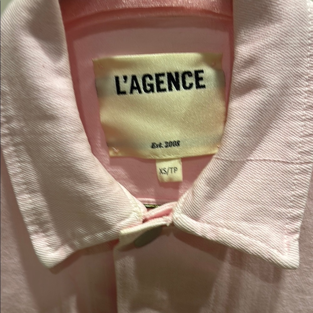 L'Agence Light Pink Denim Jacket NWOT - Picture 9 of 9